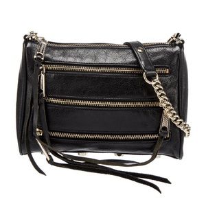 Rebecca Minkoff black Crossbody bag with gold hardware